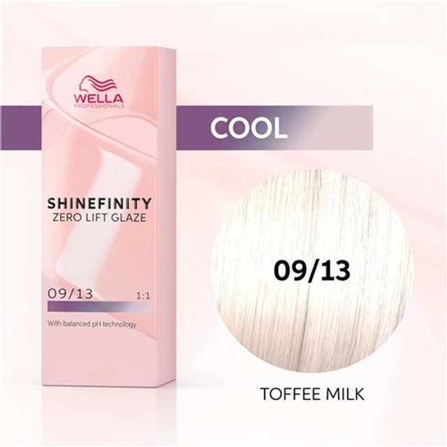 Wella Professional Shinefinity Zero Lift Glaze - 09/13 60ml - Very Light Blonde Ash Gold főképe
